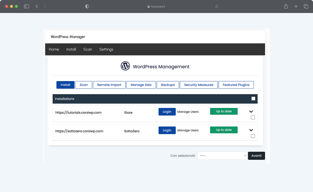 WordPress Manager